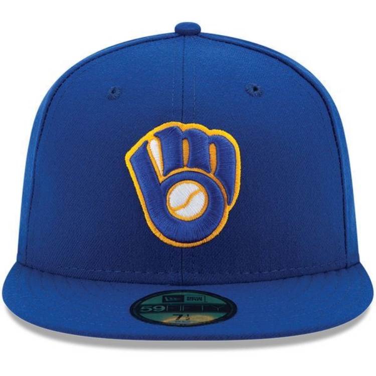 Milwaukee Brewers New Era Authentic Collection On-Field Alternate 59FIFTY Fitted Hat - Royal front view