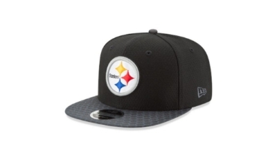 New Era Men's Pittsburgh Steelers Sideline 2017 On-Field 9Fifty Snapback Adjustable Hat front view