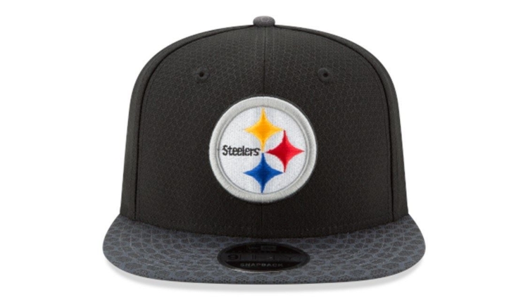 New Era Men's Pittsburgh Steelers Sideline 2017 On-Field 9Fifty Snapback Adjustable Hat side view