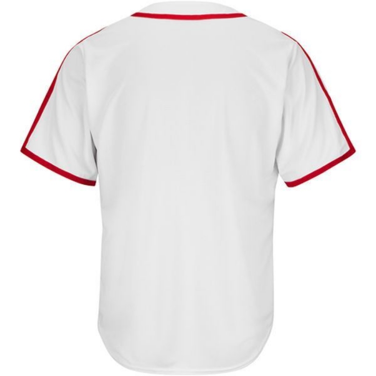Men's St. Louis Cardinals Majestic White Home Cooperstown Cool Base Team Jersey side view