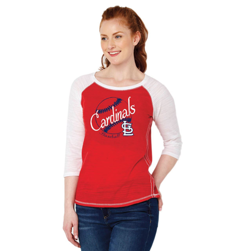 Picture of St. Louis Cardinals Soft as a Grape Women's Multicount Baseball T-Shirt – Red