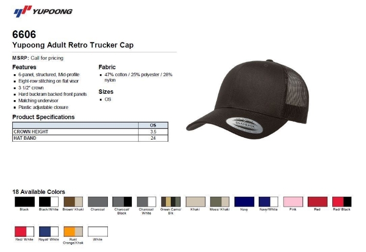 Yupoong Adult Retro Trucker Cap(Style 6606) image 7
