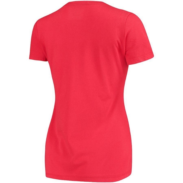 Women's St. Louis Cardinals Majestic Red Authentic Team Drive T-Shirt back view