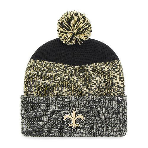 New Orleans Saints 47 Brand Static Cuff Knit Hat in Black. Headz n ...
