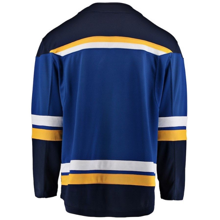 St. Louis Blues Fanatics Branded Breakaway Home Jersey - Blue back view