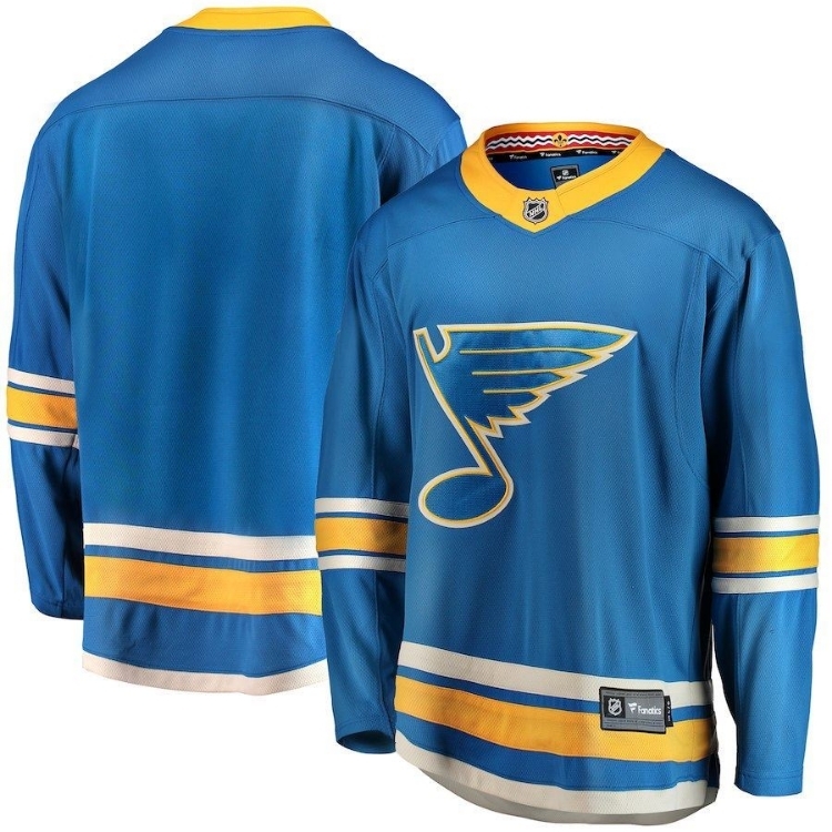 St. Louis Blues Fanatics Branded Alternate Breakaway Jersey – Blue front view
