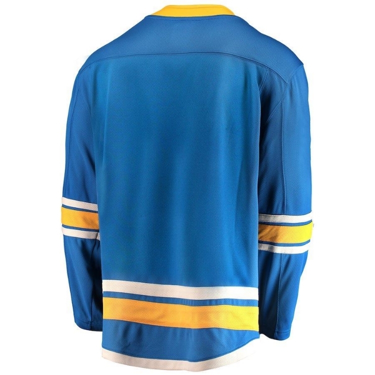 St. Louis Blues Fanatics Branded Alternate Breakaway Jersey – Blue back view