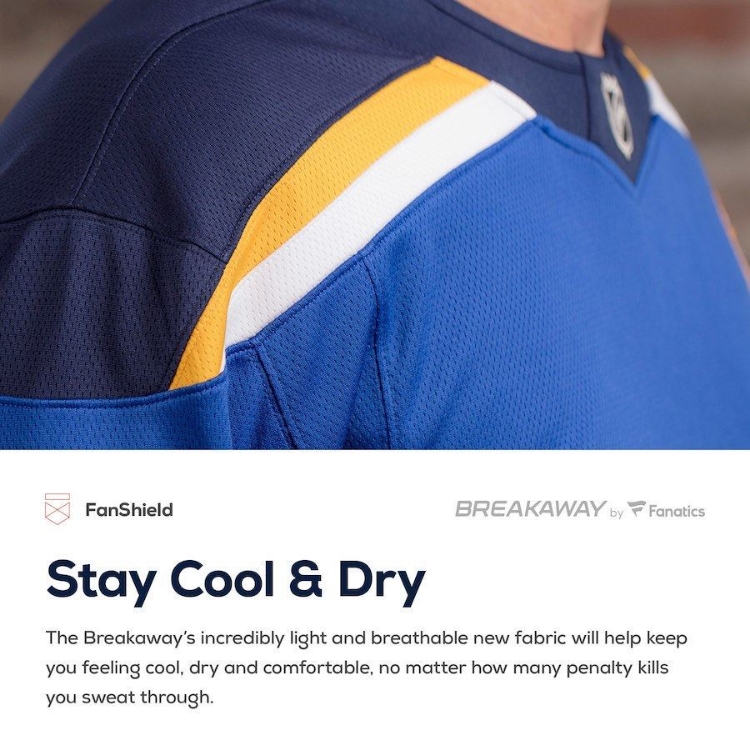 St. Louis Blues Fanatics Branded Alternate Breakaway Jersey – Blue image 5