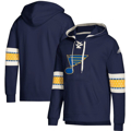 Picture of Men's St. Louis Blues adidas Blue Jersey Lace-Up Pullover Hoodie