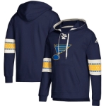 Picture of Men's St. Louis Blues adidas Blue Jersey Lace-Up Pullover Hoodie
