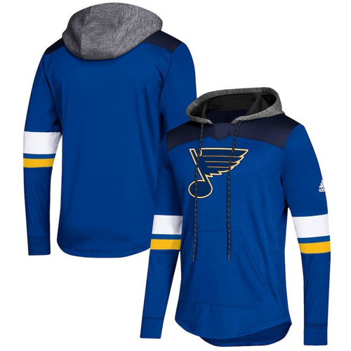 Picture of Men's St. Louis Blues Adidas Blue Platinum Jersey Pullover Hoodie