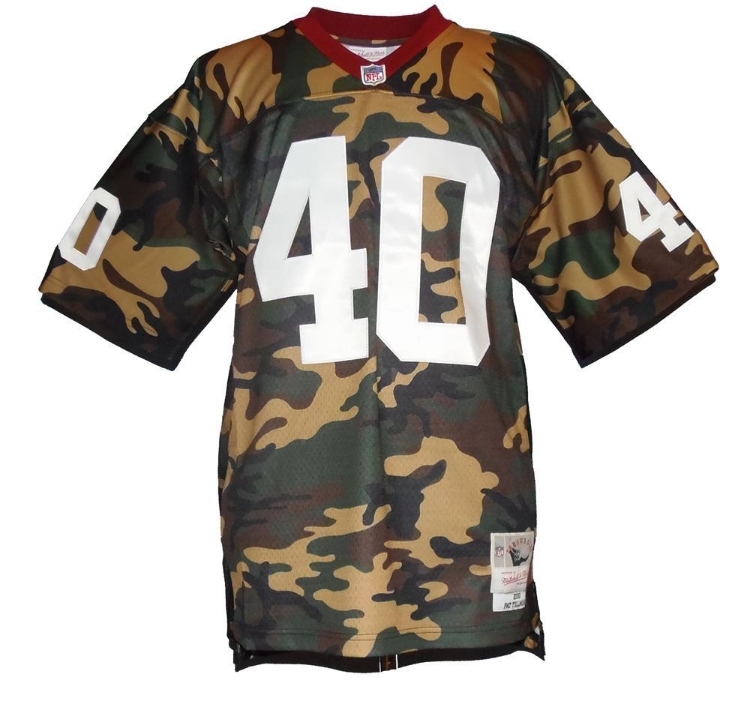 Mitchell & Ness Pat Tillman Arizona Cardinals Woodland Camo Legacy Jersey side view