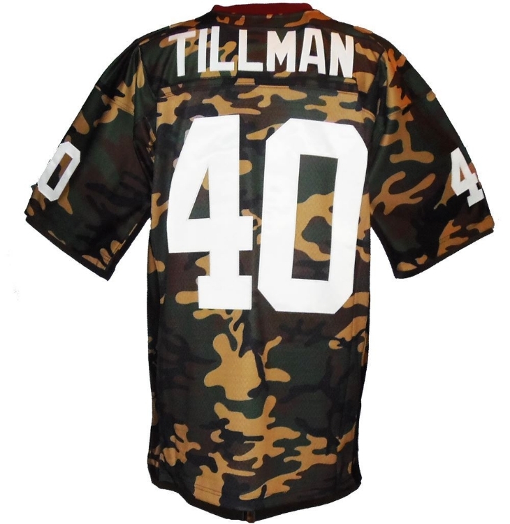 Mitchell & Ness Pat Tillman Arizona Cardinals Woodland Camo Legacy Jersey back view