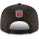 Picture of New Era Jacksonville Jaguars Black/Heather Gray 2018 NFL Sideline Road Official 9FIFTY Snapback Adjustable Hat