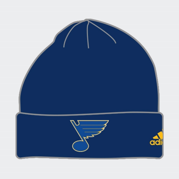 Picture of Men's St. Louis Blues adidas Blue Basic Cuffed Knit Hat - Navy