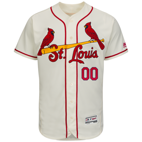 Picture of St. Louis Cardinals Majestic Flex Base Authentic Collection Custom Jersey - Cream