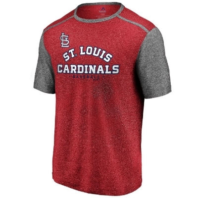 St. Louis Cardinals Fanatics Branded Aim for the Sky Raglan T-Shirt – Red front view
