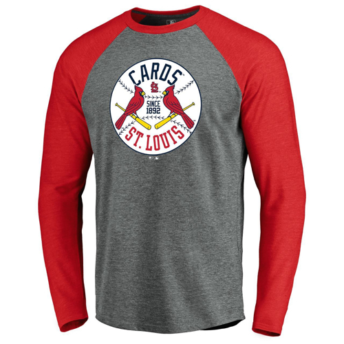 Picture of Men's St. Louis Cardinals Fanatics We're on Top Branded Red Team Lockup Long Sleeve T-Shirt