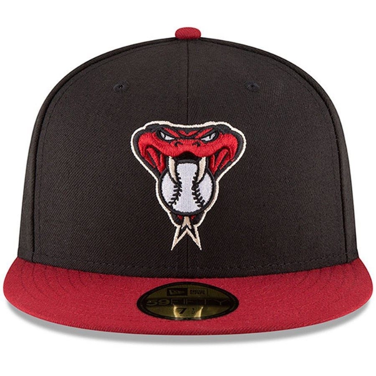 Arizona Diamondbacks New Era Authentic Collection On-Field 59FIFTY Fitted Alternate 2 Hat - Black/Red side view