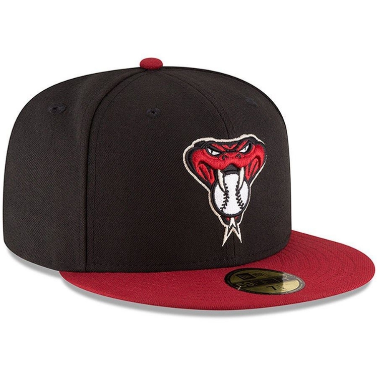 Arizona Diamondbacks New Era Authentic Collection On-Field 59FIFTY Fitted Alternate 2 Hat - Black/Red back view