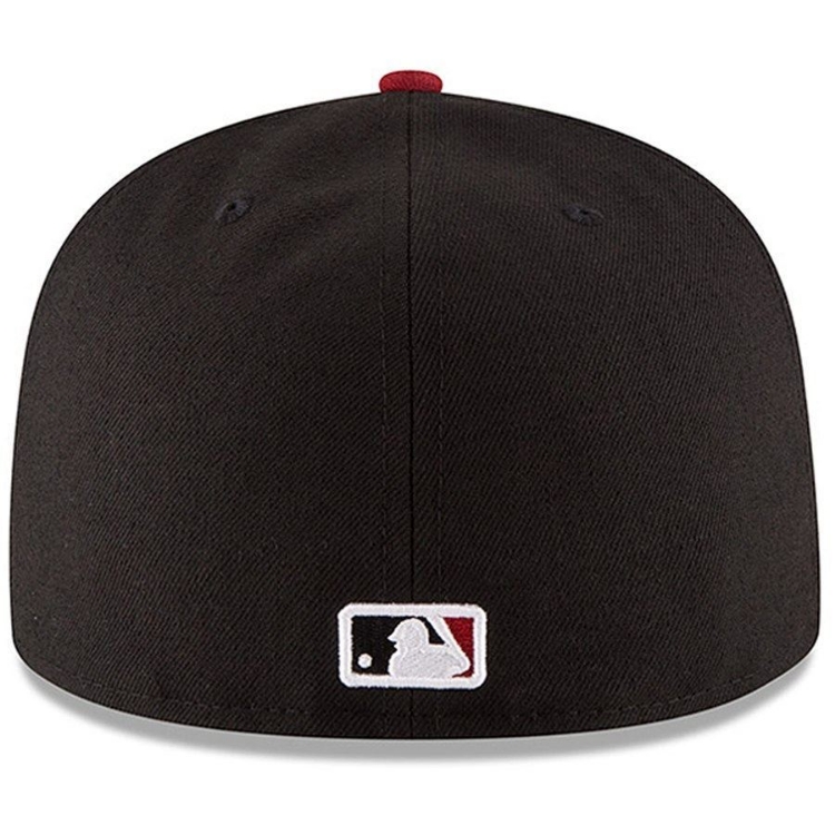 Arizona Diamondbacks New Era Authentic Collection On-Field 59FIFTY Fitted Alternate 2 Hat - Black/Red detail view