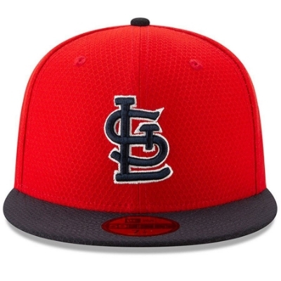 Men's St. Louis Cardinals New Era Red/Navy 2019 Batting Practice 59FIFTY Fitted Hat front view