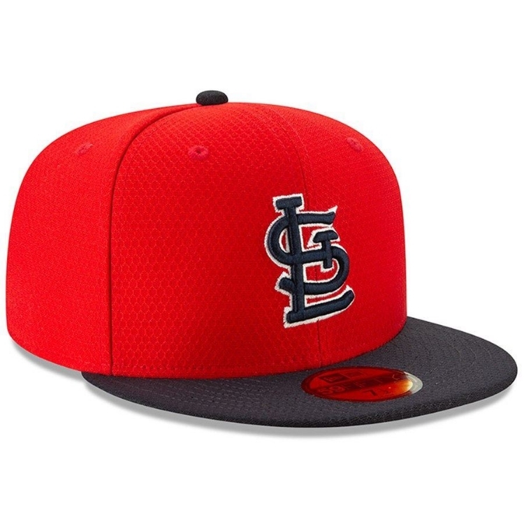 Men's St. Louis Cardinals New Era Red/Navy 2019 Batting Practice 59FIFTY Fitted Hat back view
