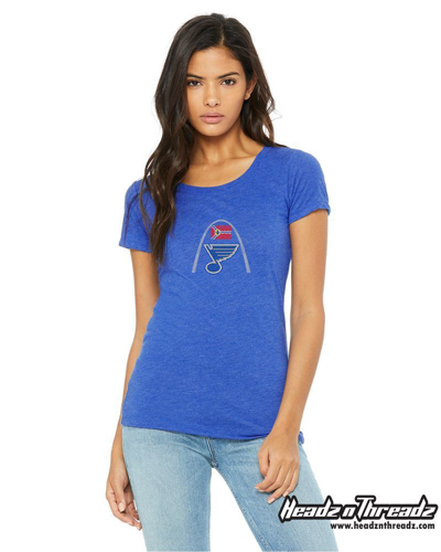 Picture of St. Louis Blues Arch Flag Crystal Bella Tee Shirt