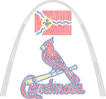 Picture of St. Louis Cardinals Rhinestone Arch Flag Bella Tee shirt