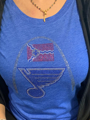 Picture of St. Louis Blues Arch Flag Crystal Bella Tee Shirt
