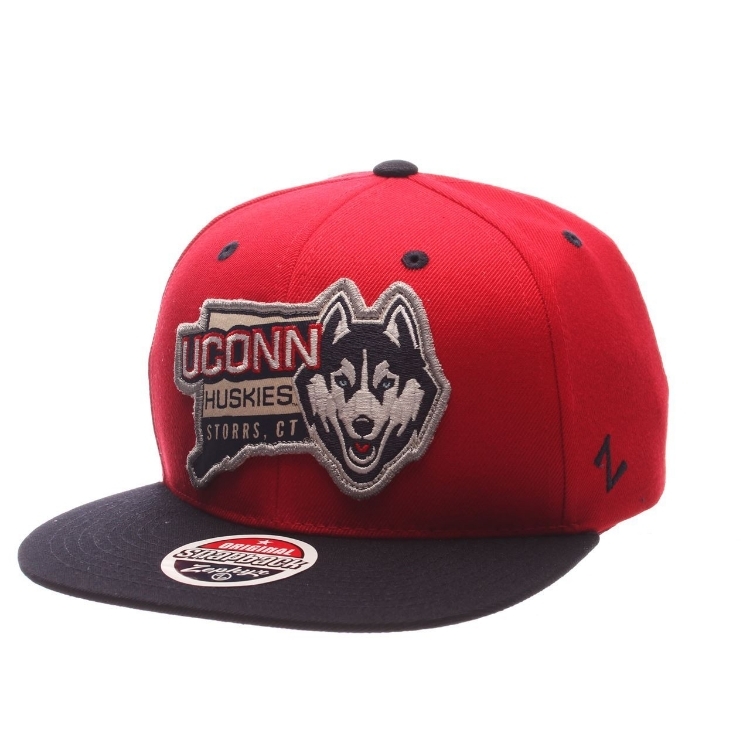 University of Connecticut "Statehood" Huskey Adjustable Snapback front view