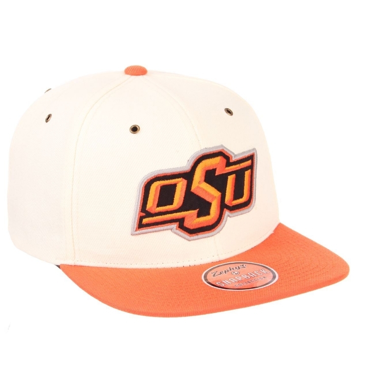 Oklahoma State University Cache (32/5 Shape) (OSU) Ivory ZClassic Adjustable Hat by Zephyr front view