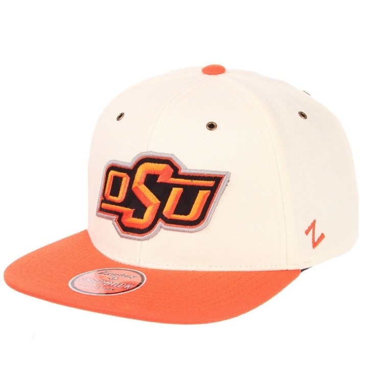 Oklahoma State University Cache (32/5 Shape) (OSU) Ivory ZClassic Adjustable Hat by Zephyr side view