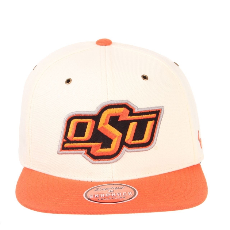 Picture of Oklahoma State University Cache (32/5 Shape) (OSU) Ivory ZClassic Adjustable Hat by Zephyr