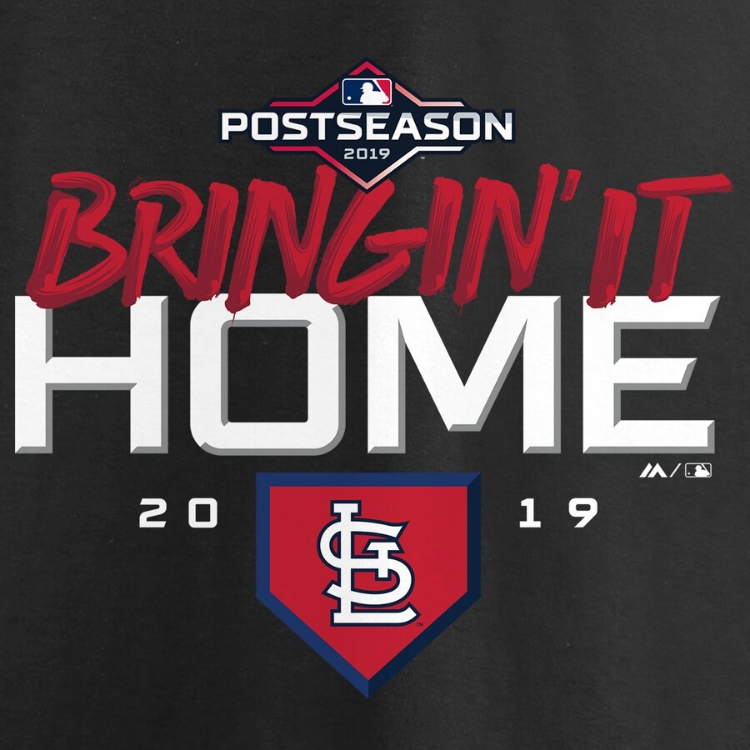 Picture of Men's St. Louis Cardinals Majestic Black 2019 Division Series Winner Locker Room T-Shirt