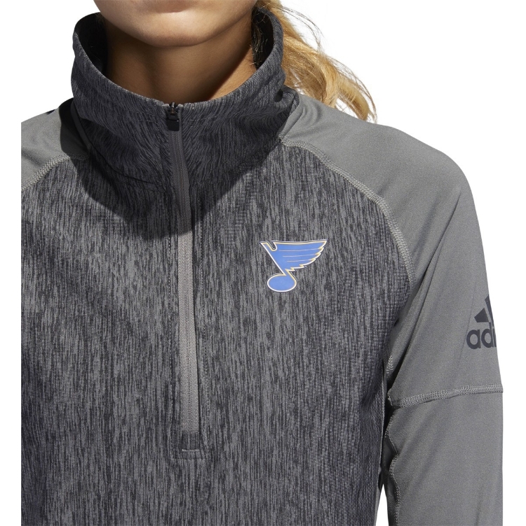 Adidas St. Louis Blues Vertical Heather Women Long Sleeve performer detail view