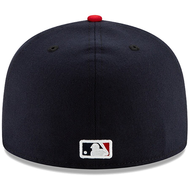 New Era St. Louis Cardinals Youth Navy Authentic Collection On-Field Road 59FIFTY Fitted Hat detail view