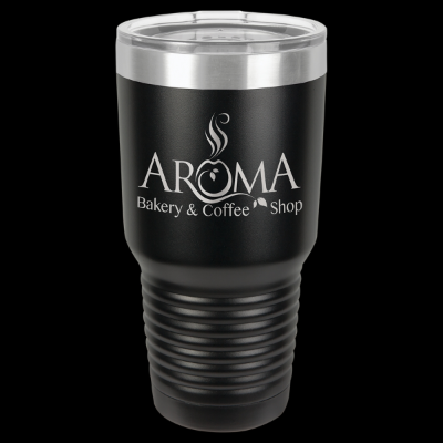 Polar Camel 30 oz.  Ringneck Vacuum Insulated Tumbler w/Lid & Silver Ring front view