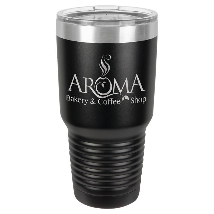 Polar Camel 30 oz.  Ringneck Vacuum Insulated Tumbler w/Lid & Silver Ring front view