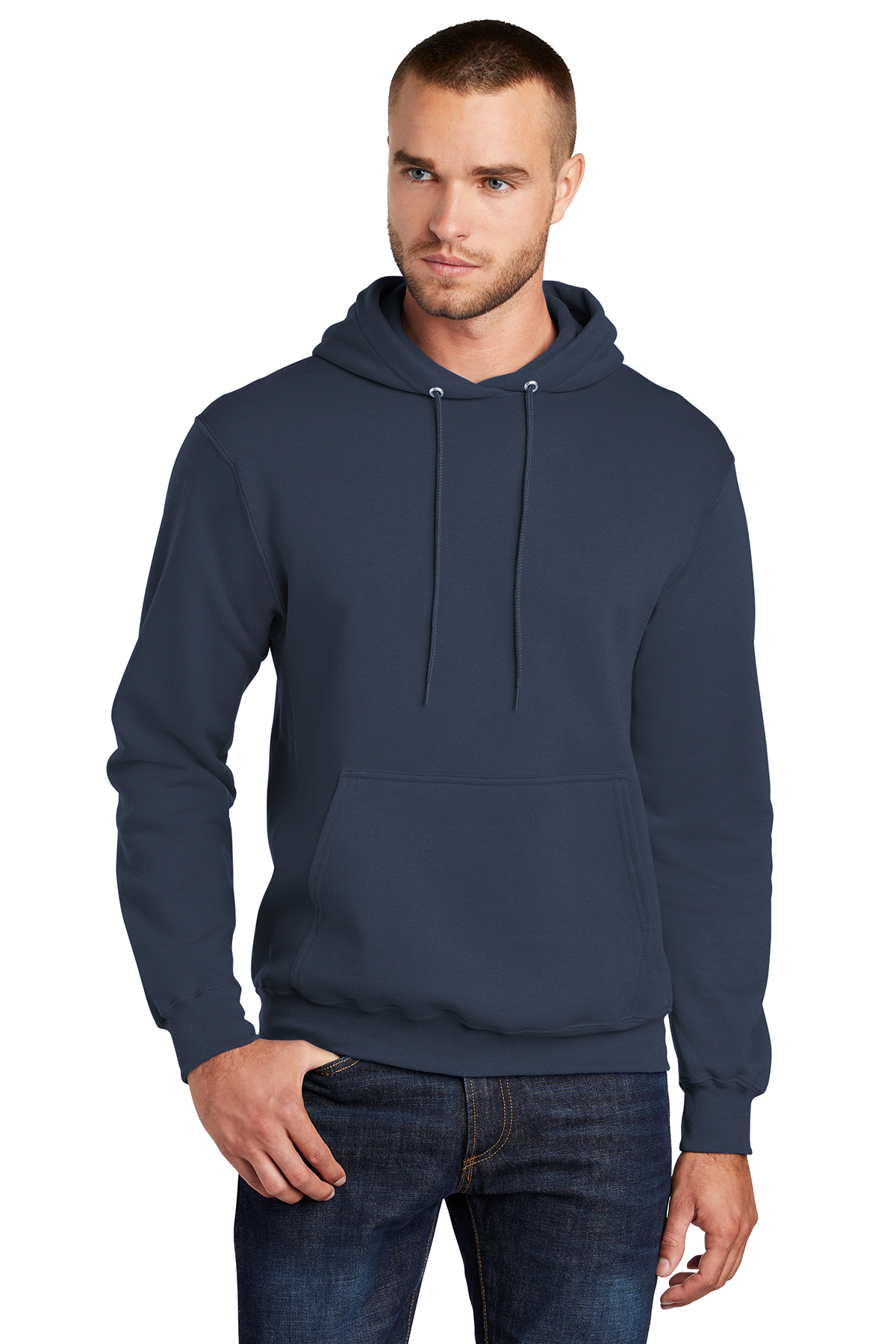 port and company core fleece pullover hooded sweatshirt