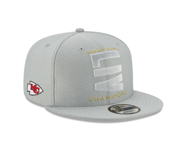 Picture of Men's Kansas City Chiefs New Era Gray Super Bowl LIV Champions Parade 9FIFTY Snapback Adjustable Hat