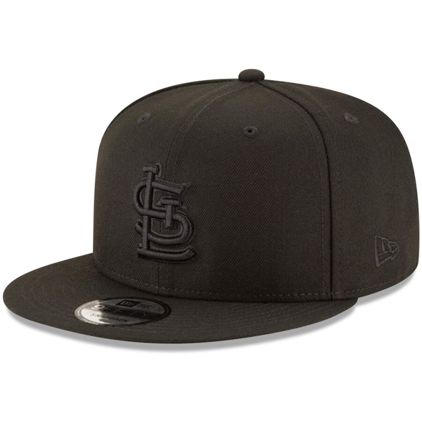 Men's St. Louis Cardinals New Era Black on Black Basic 59FIFTY Fitted Hat