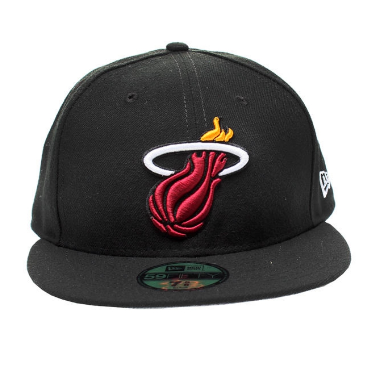 New Era 59Fifty Miami Heat 2013 NBA Playoff Logo Men's Fitted Hat 5950 side view