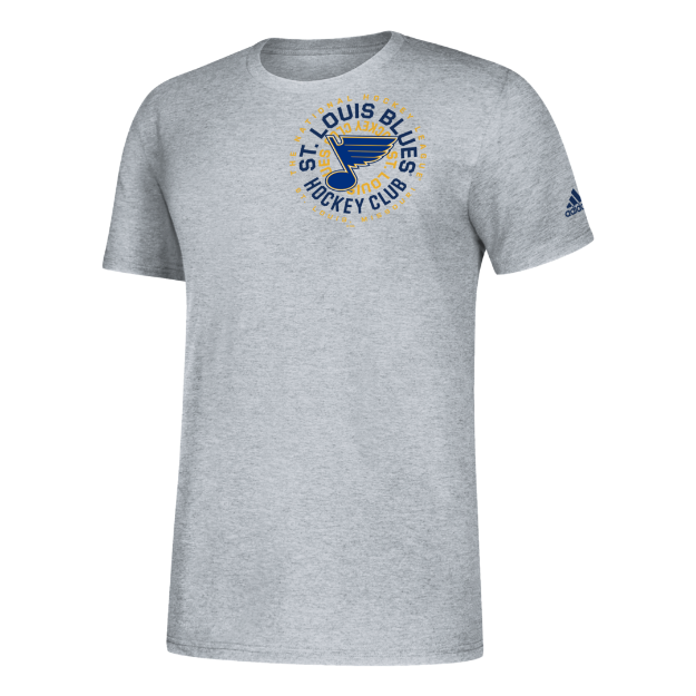 Men's St. Louis Blues Adidas Amplifier Circle T-Shirt
