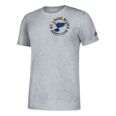 Men's St. Louis Blues Adidas Amplifier Circle T-Shirt front view