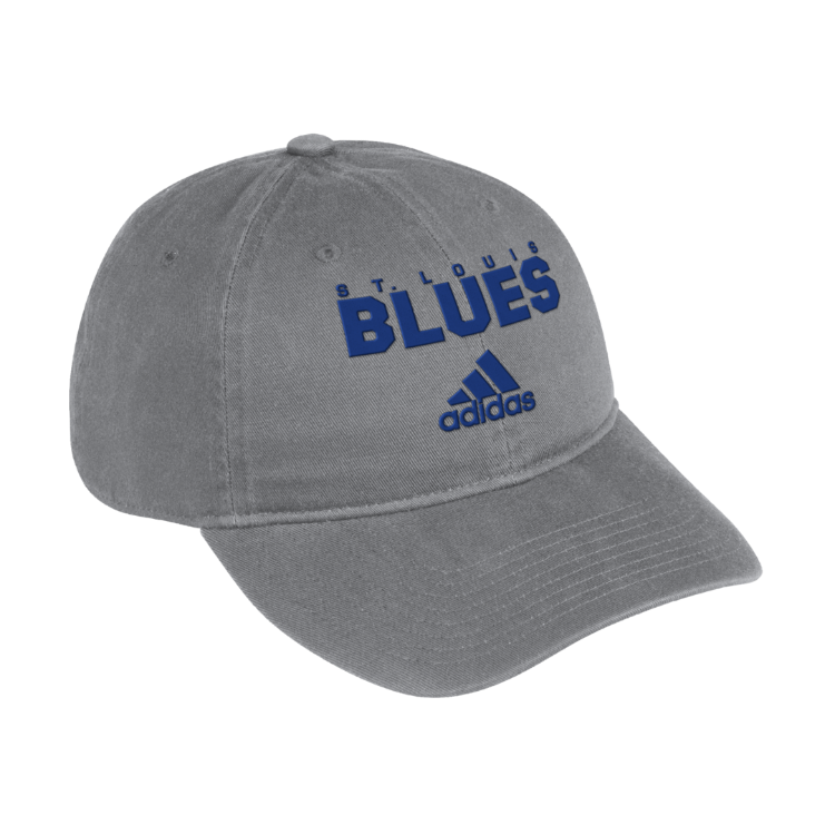 Adidas St Louis Blues Cotton Slouch Adjustable Hat - Grey side view