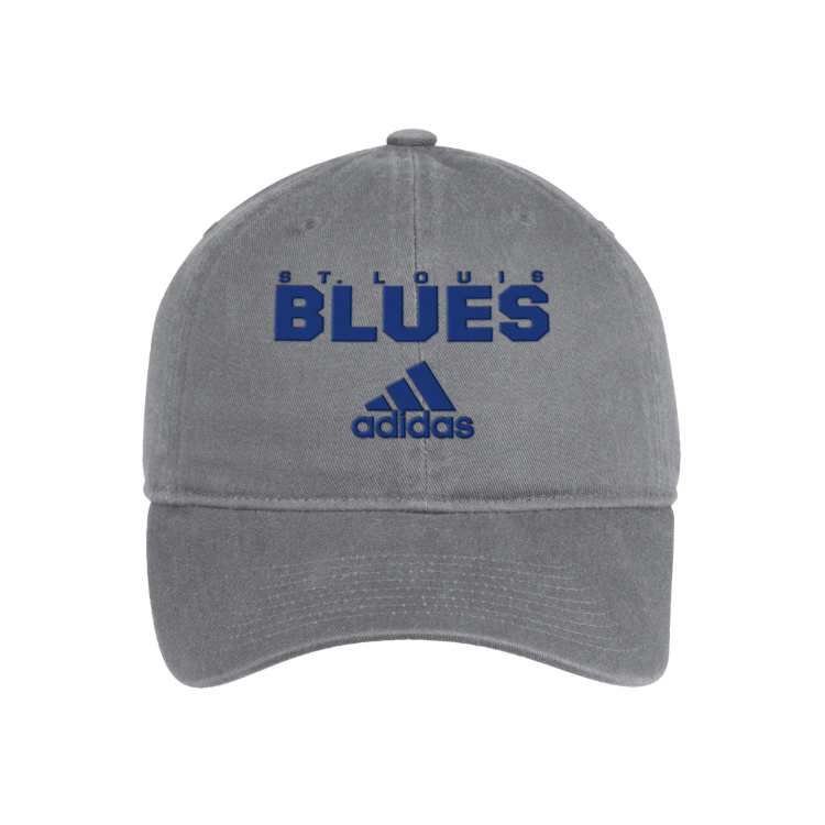 Adidas St Louis Blues Cotton Slouch Adjustable Hat - Grey back view