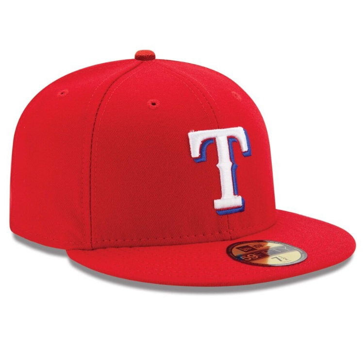 Men's Texas Rangers New Era Red Alternate Authentic Collection On-Field 59FIFTY Fitted Hat back view