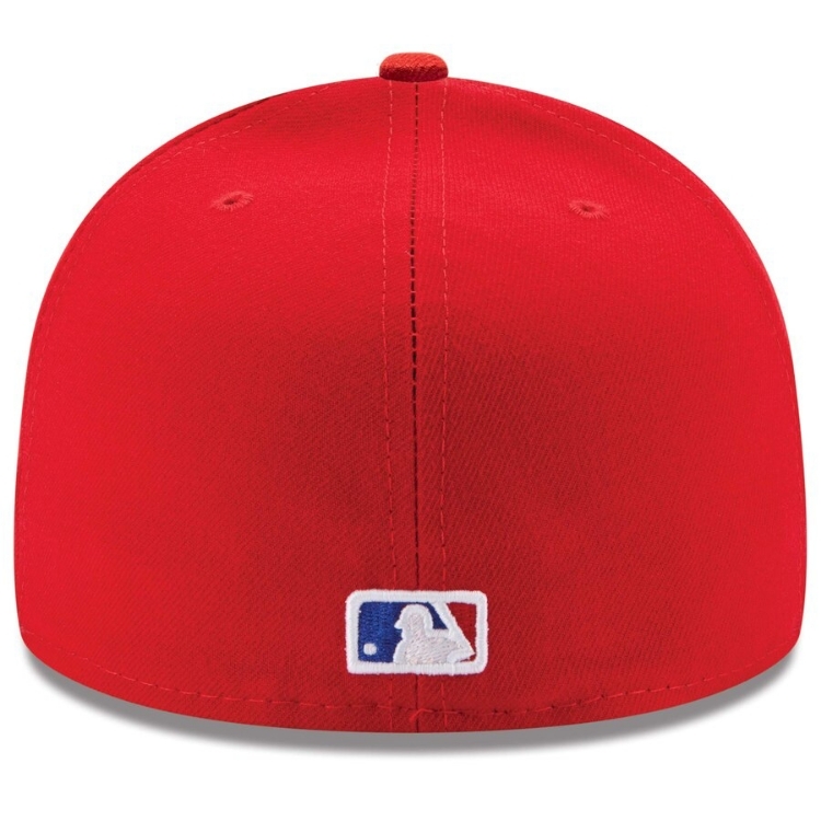 Men's Texas Rangers New Era Red Alternate Authentic Collection On-Field 59FIFTY Fitted Hat detail view