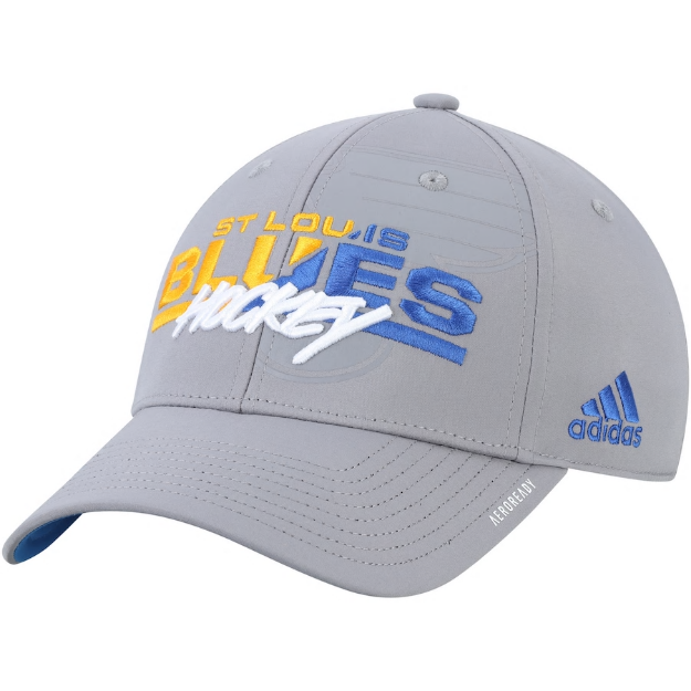 Men's St. Louis Blues adidas Gray Fade to Fade Flex Hat